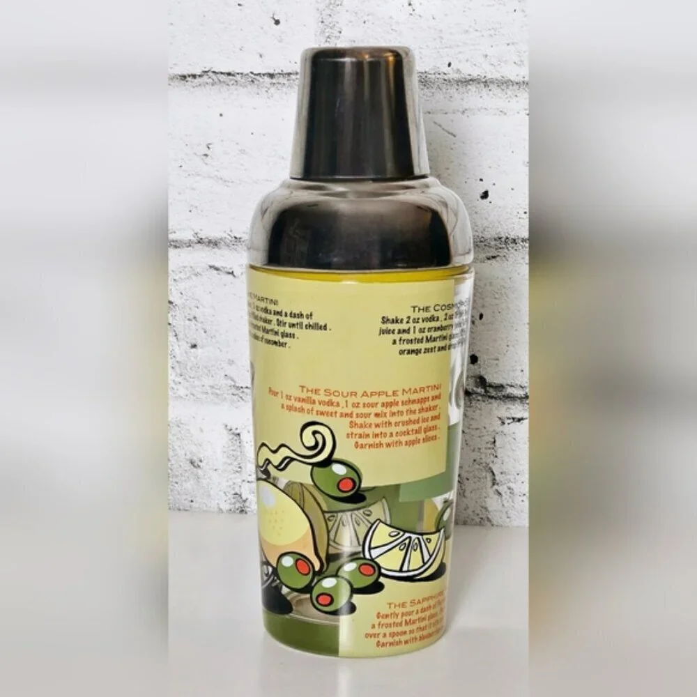 Vintage Joie De Vivre Martini Shaker with Tin cover The Lifestyles Collection